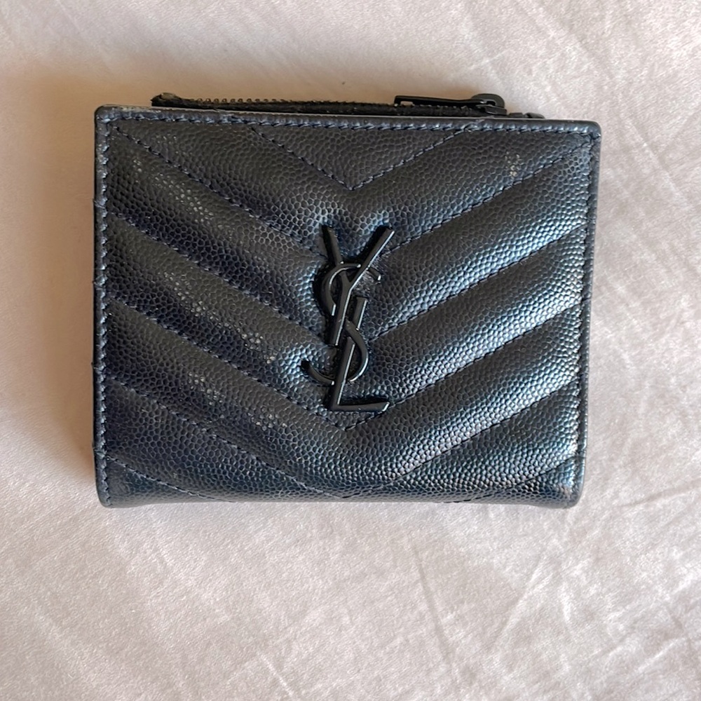 YSL Cassandra Matelasse Zipped Bi-Fold Wallet